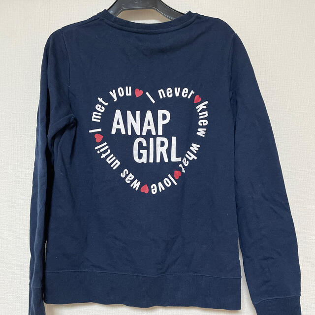 ANAP(アナップ)のANAPGIRL トレーナー キッズ/ベビー/マタニティのキッズ服女の子用(90cm~)(Tシャツ/カットソー)の商品写真