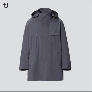 ユニクロ(UNIQLO)のUNIQLO ＋J ジルサンダー　オーバーサイズフーデッドハーフコート(ステンカラーコート)