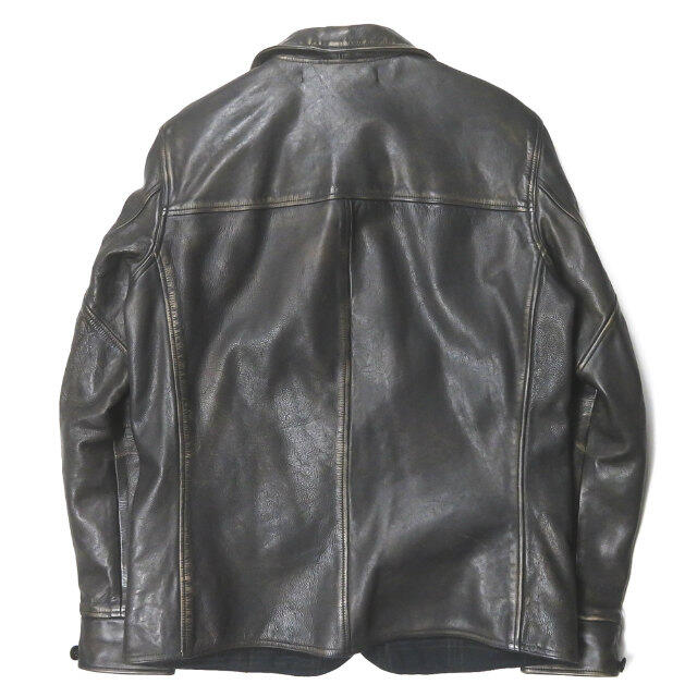 RRL(ダブルアールエル)のRRL Leather Car Coat レザーカーコート ジャケット メンズ メンズのジャケット/アウター(レザージャケット)の商品写真