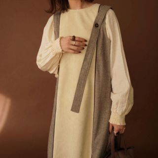 トゥデイフル(TODAYFUL)の【amiur】two-tone suede long vest(ロングワンピース/マキシワンピース)