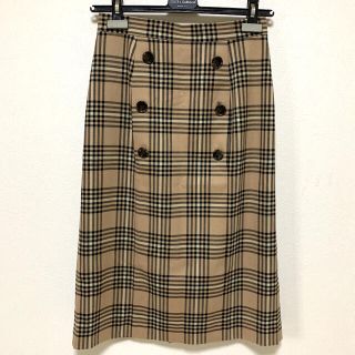 レッセパッセ(LAISSE PASSE)のお値下げ⭐️【美品】LAISSE PASSE：チェック柄ロングタイトスカート(ロングスカート)