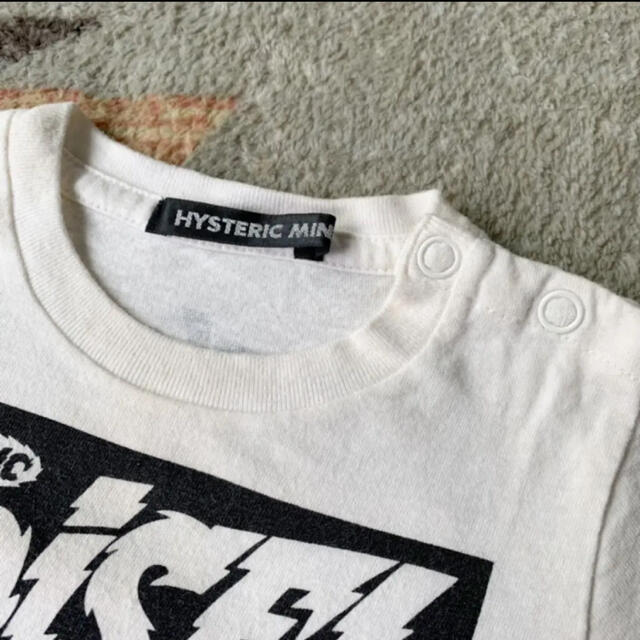 HYSTERIC MINI(ヒステリックミニ)のヒステリックミニ◆ヒスミニ シンプルモノトーンTシャツ　70.80 キッズ/ベビー/マタニティのベビー服(~85cm)(Ｔシャツ)の商品写真