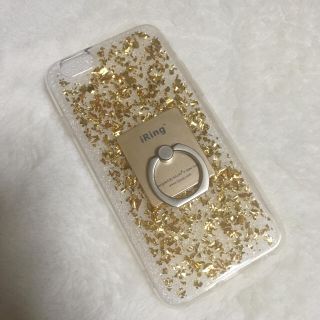 i Ｒing付ラメ入iPhone6/6Sケース★新品(iPhoneケース)