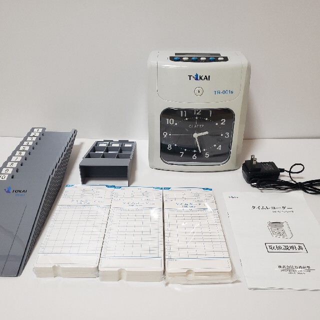 TOKAI タイムレコーダー TR-001S　鍵無し　タイムカード付　送料無料 インテリア/住まい/日用品のオフィス用品(オフィス用品一般)の商品写真