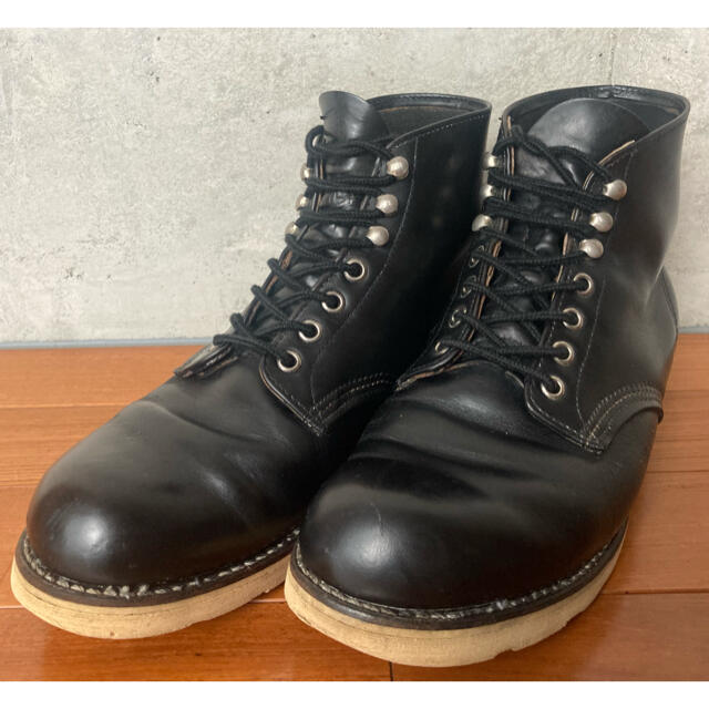 90年代 レッドウィング REDWING 8165 プリント羽タグ 黒 8Ｄ