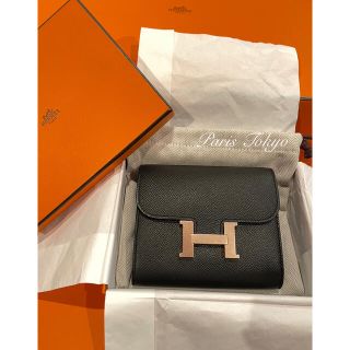 エルメス(Hermes)のエルメス コンスタンスコンパクトウォレット ブラック ローズゴールド金具(財布)