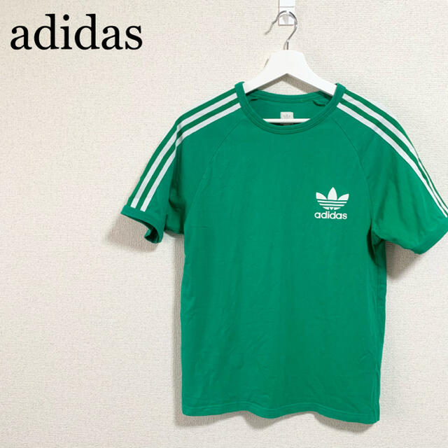 adidas - アディダスオリジナルス Tシャツ メンズM 緑 白 3ライン ...