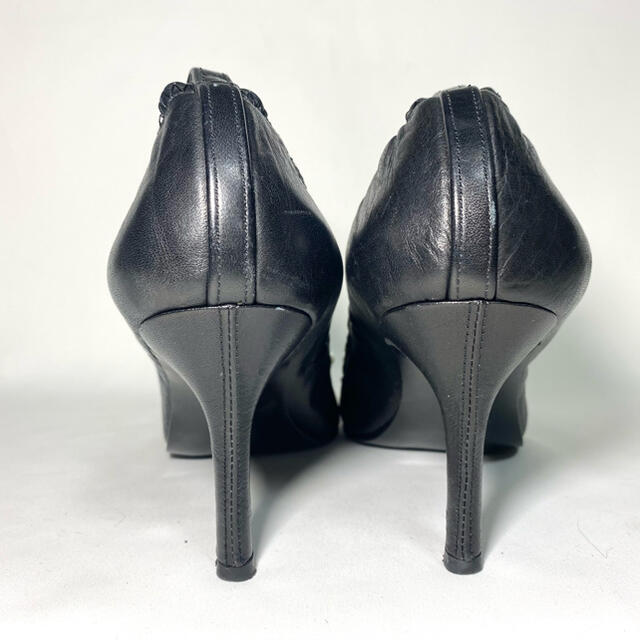 Pippi(ピッピ)のPippi ピッピ　レザー　ヒールパンプス　ブラック　36.5   23.5cm レディースの靴/シューズ(ハイヒール/パンプス)の商品写真
