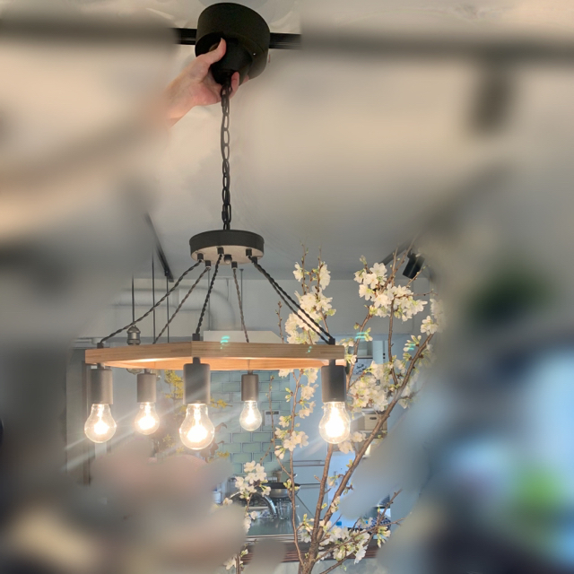 unico(ウニコ)の★unico照明★WOOD WORK LIGHT CEILING 値下げ！ インテリア/住まい/日用品のライト/照明/LED(天井照明)の商品写真