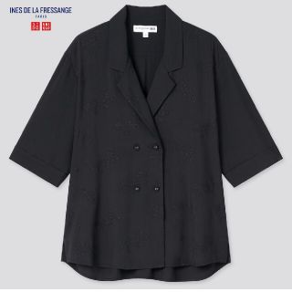 ユニクロ(UNIQLO)のレーヨンオープンカラーブラウス ユニクロ イネス(シャツ/ブラウス(半袖/袖なし))