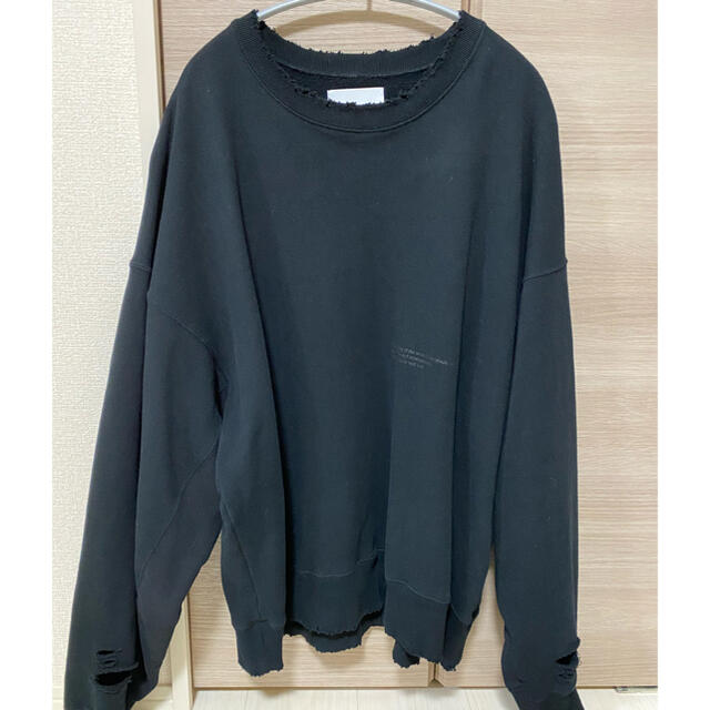 トップスstein OVERSIZED LAYERED SWEAT LS BLACK