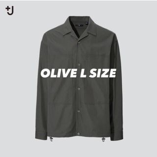 ユニクロ(UNIQLO)のオーバーサイズシャツブルゾン オリーブ Lサイズ(シャツ)