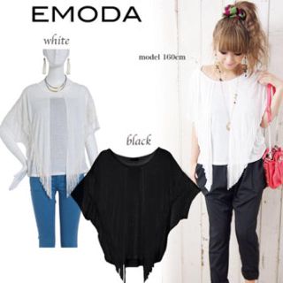 エモダ(EMODA)のEMODA  フリンジTops(カットソー(半袖/袖なし))