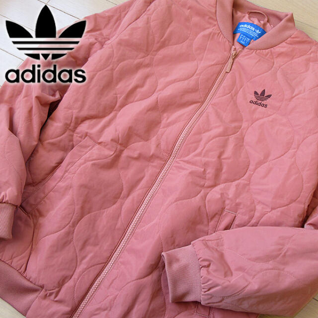 adidas(アディダス)の超美品 大きめM アディダスオリジナルス メンズ 中綿ジャケット ピンク メンズのジャケット/アウター(ブルゾン)の商品写真