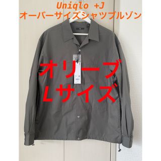 ユニクロ(UNIQLO)のオーバーサイズシャツブルゾン オリーブ L(シャツ)