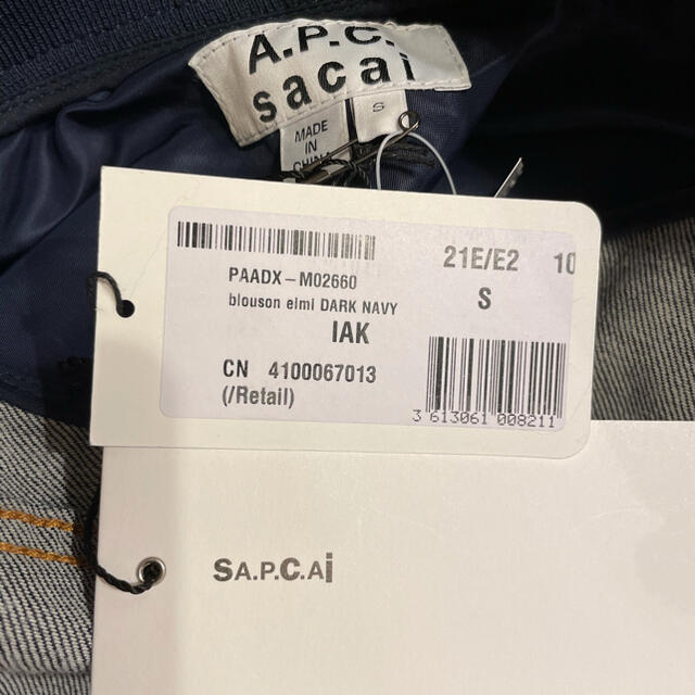 sacai apc デニムブルゾン　サイズS