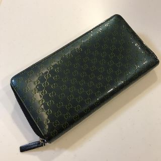 グッチ(Gucci)のGUCCI グッチ　ダークグリーン長財布(長財布)