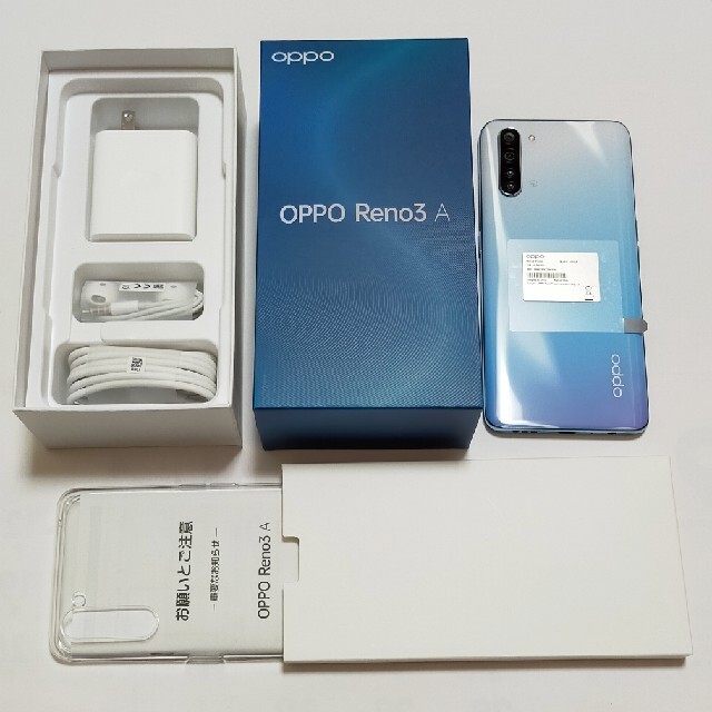 OPPO(オッポ)のOPPO Reno3A 128GB ホワイト スマホ/家電/カメラのスマートフォン/携帯電話(スマートフォン本体)の商品写真