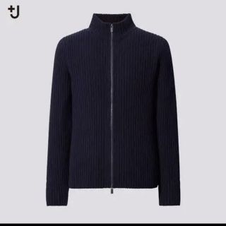 ユニクロ(UNIQLO)のユニクロ プラスJ ミドルゲージリブフルジップセーター　ニット(ニット/セーター)