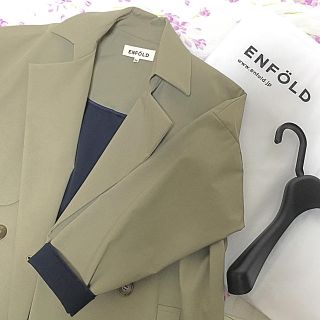 エンフォルド(ENFOLD)のエンフォルド 即完売 トレンチコート ロング ノーカラー ジョッパーズ 36(トレンチコート)