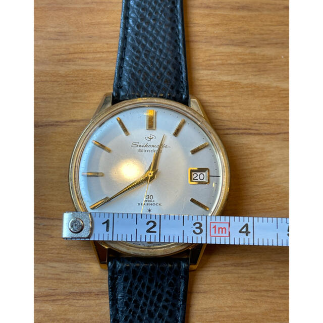 円高還元 SEIKO - SEIKO Seikomatic slimdate 自動巻き　30石　美品 腕時計(アナログ)
