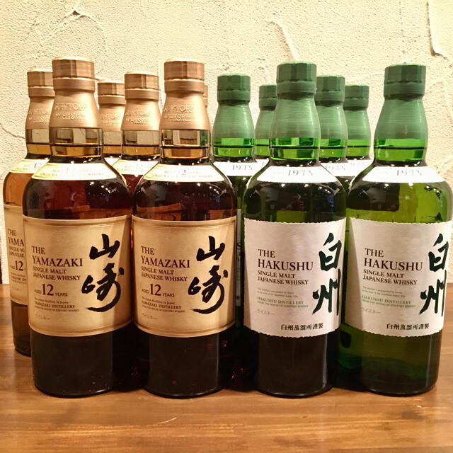 山崎12年 700ml 6本、白州NA 700ml 6本