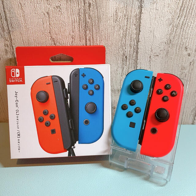 美品 人気カラー ブルー レッドSwitch 左右セットジョイコンJoy-Con