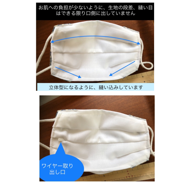 THE MASK(マスク)の不織布が見える マスクカバー　1枚仕立て　【オーダー専用】 ハンドメイドのハンドメイド その他(その他)の商品写真