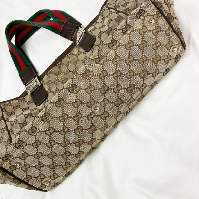 Gucci(グッチ)の【GUCCI】キャンバストート シェリーライン オールドグッチ GG柄 レディースのバッグ(トートバッグ)の商品写真