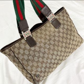 グッチ(Gucci)の【GUCCI】キャンバストート シェリーライン オールドグッチ GG柄(トートバッグ)