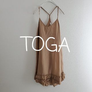 トーガ(TOGA)のToga  キャミソール　ロング　ベージュ　フリル(キャミソール)