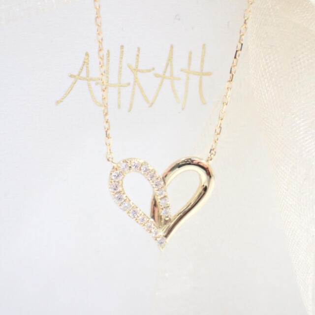 AHKAH(アーカー)の限定お値下げ❗️AHKAH フィルージュハートミディネックレス　ハーフ レディースのアクセサリー(ネックレス)の商品写真