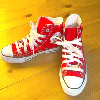 コンバース(CONVERSE)のconverse・ハイカットRED・22.0cm(スニーカー)