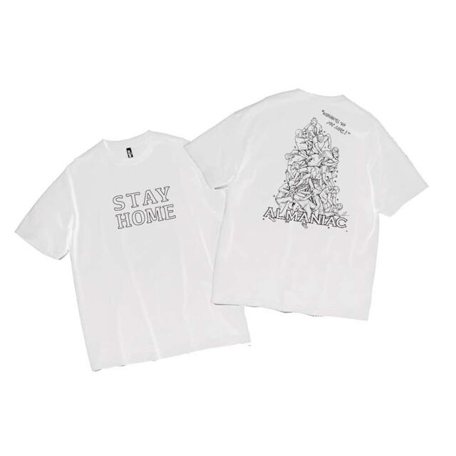 STUSSY(ステューシー)のAlmaniac stay home プリント　Tシャツ　タトゥーアーティスト メンズのトップス(Tシャツ/カットソー(半袖/袖なし))の商品写真