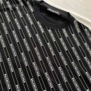 新品 S BALENCIAGA バレンシアガ　ブラック　ロゴ　半袖Tシャツ