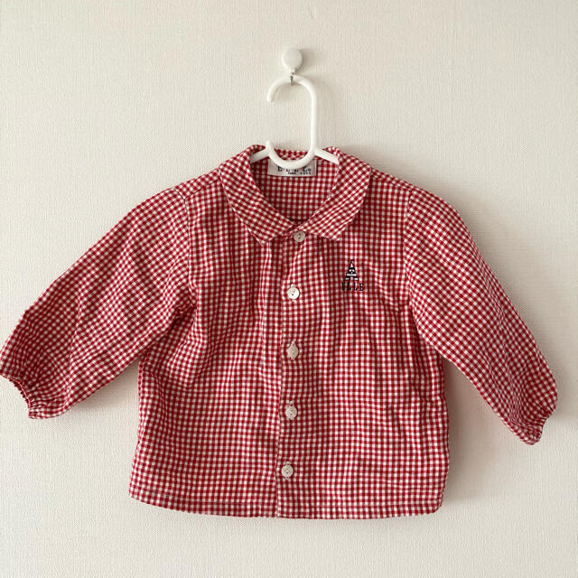 ELLE(エル)のELLEチェック柄シャツ80 キッズ/ベビー/マタニティのベビー服(~85cm)(シャツ/カットソー)の商品写真