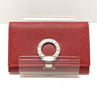 ブルガリ(BVLGARI)のブルガリ コインケース美品  レッド レザー(コインケース)