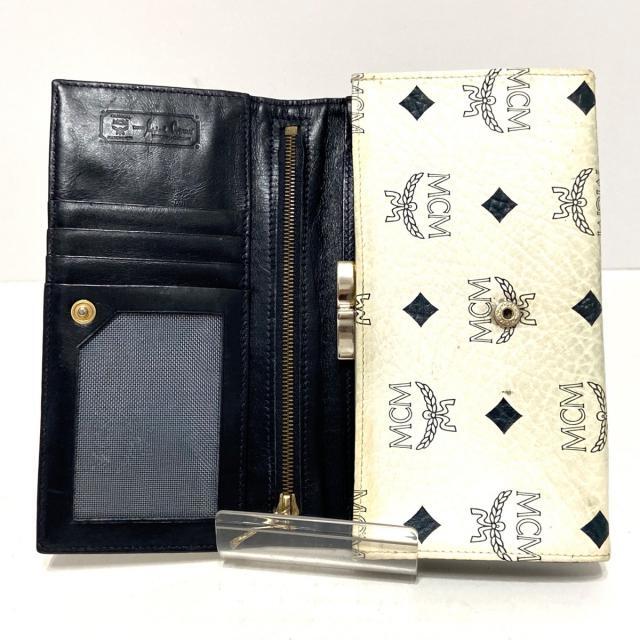 MCM - MCM(エムシーエム) 長財布 - 白×黒 合皮の通販 by ブラン MCM - MCM(エムシーエム) 長財布 - 白×黒 合皮の通販 by ブラン