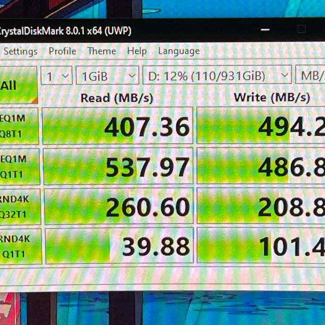 Sandisk M2 sata SSD 1T w/ stata アダプター