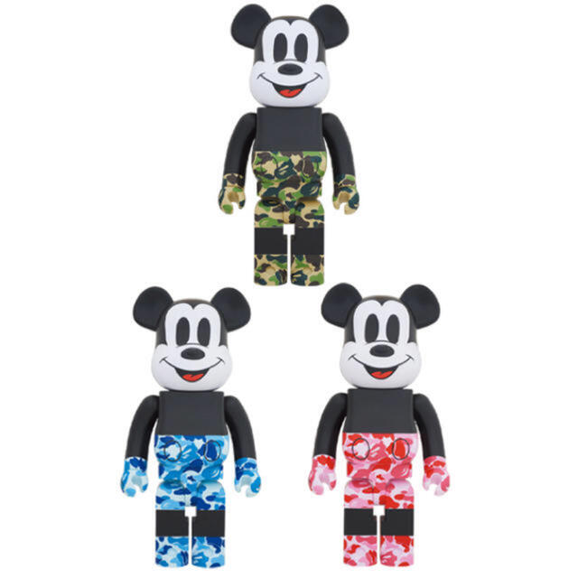 BE@RBRICK BAPE® MICKEY MOUSE 1000% 3種