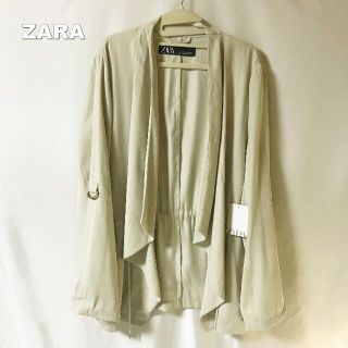 ザラ(ZARA)の【ZARA】ボタンレス 2WAYスリーブ スプリングジャケット タグ付未使用(スプリングコート)