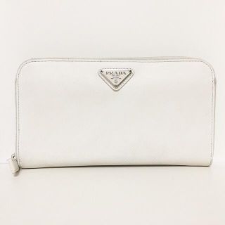 プラダ(PRADA)のPRADA(プラダ) 長財布 - M506A 白 レザー(財布)