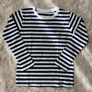 ムジルシリョウヒン(MUJI (無印良品))の美品　無印　ボーダー　カットソー　2枚セット　140 muji(Tシャツ/カットソー)