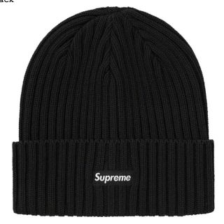 シュプリーム(Supreme)のSupreme Overdyed Beanie 21ss ブラック ビーニー(ニット帽/ビーニー)