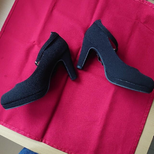 ESPERANZA(エスペランサ)の新品未使用ESPERANZA　cs.T&PストラップパンプスSサイズ21〜22黒 レディースの靴/シューズ(ハイヒール/パンプス)の商品写真