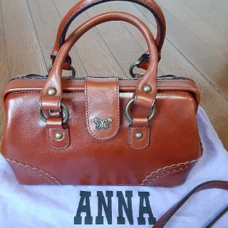 アナスイ(ANNA SUI)のshanana様専用　アナスイ ミニボストンバッグ 2WAY 茶レザー 超美品(ハンドバッグ)