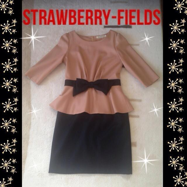 STRAWBERRY-FIELDS(ストロベリーフィールズ)のリボン付きワンピース♡ レディースのワンピース(ひざ丈ワンピース)の商品写真