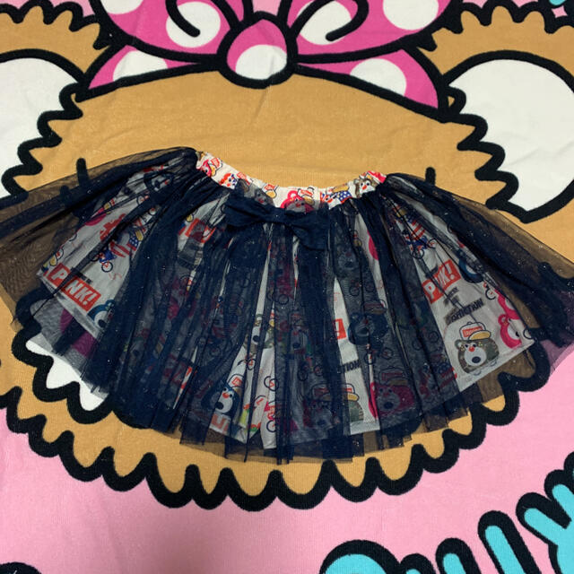 JAM(ジャム)のJAM♡チュール付きキュロットスカート キッズ/ベビー/マタニティのキッズ服女の子用(90cm~)(スカート)の商品写真