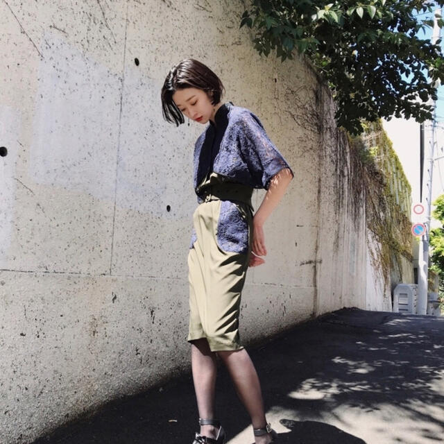 PAMEO POSE(パメオポーズ)のPAMEO POSE Belted Lace Dress レディースのワンピース(ひざ丈ワンピース)の商品写真