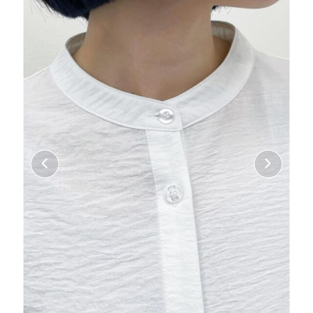 袖ボリュームバンドカラーシャツ レディースのトップス(シャツ/ブラウス(長袖/七分))の商品写真